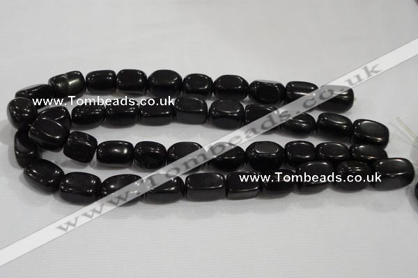 CNG725 15.5 inches 15*20mm nuggets black obsidian beads wholesale