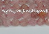 CNG7255 15.5 inches 6mm faceted nuggets strawberry quartz beads