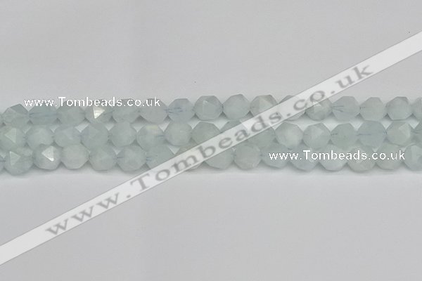 CNG7261 15.5 inches 8mm faceted nuggets aquamarine beads