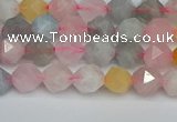 CNG7265 15.5 inches 6mm faceted nuggets morganite beads