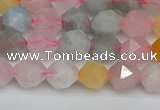 CNG7266 15.5 inches 8mm faceted nuggets morganite beads