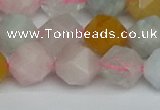 CNG7268 15.5 inches 12mm faceted nuggets morganite beads