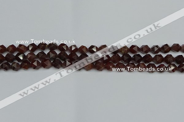 CNG7270 15.5 inches 6mm faceted nuggets orange garnet beads