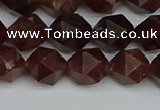 CNG7272 15.5 inches 10mm faceted nuggets orange garnet beads