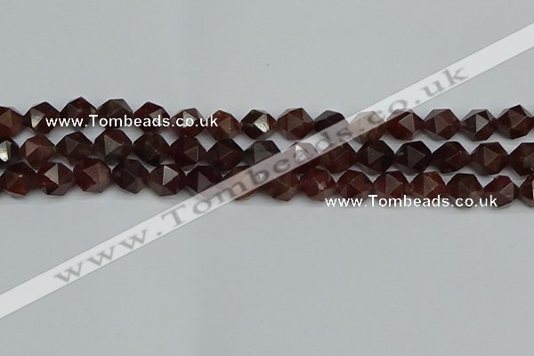 CNG7272 15.5 inches 10mm faceted nuggets orange garnet beads