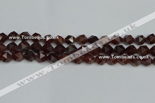 CNG7273 15.5 inches 12mm faceted nuggets orange garnet beads