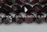 CNG7276 15.5 inches 8mm faceted nuggets red garnet beads