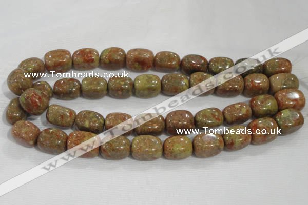 CNG728 15.5 inches 15*18mm nuggets New unakite beads wholesale