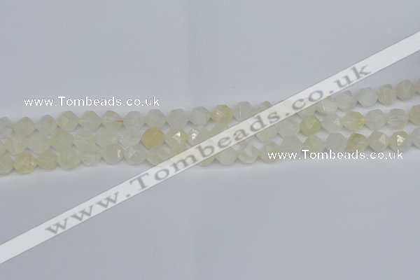 CNG7285 15.5 inches 6mm faceted nuggets white moonstone beads