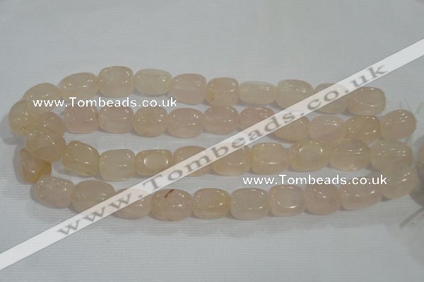 CNG729 15.5 inches 15*18mm nuggets rose quartz beads wholesale