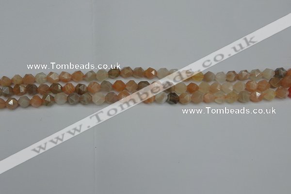 CNG7290 15.5 inches 6mm faceted nuggets moonstone beads