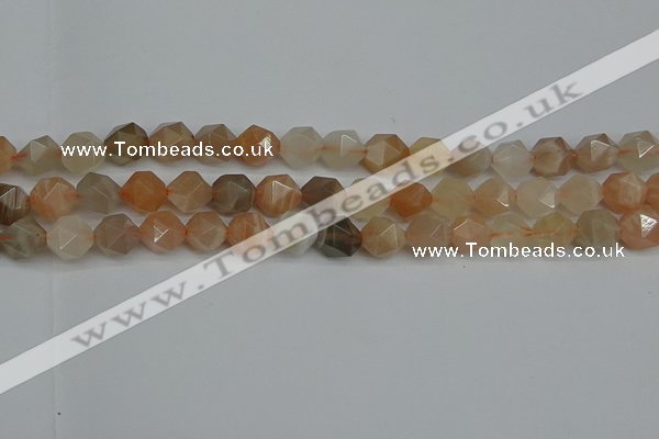 CNG7292 15.5 inches 10mm faceted nuggets moonstone beads