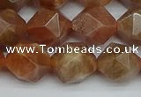CNG7298 15.5 inches 12mm faceted nuggets sunstone beads