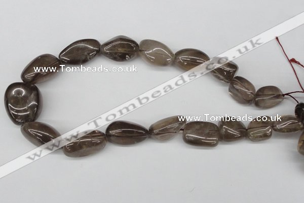 CNG73 15.5 inches 10*14mm - 20*30mm nuggets smoky quartz beads