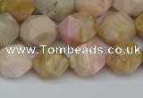 CNG7301 15.5 inches 8mm faceted nuggets pink opal gemstone beads