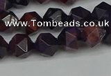 CNG7316 15.5 inches 8mm faceted nuggets purple tiger eye beads