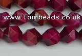 CNG7321 15.5 inches 8mm faceted nuggets red tiger eye beads