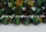 CNG7326 15.5 inches 8mm faceted nuggets green tiger eye beads