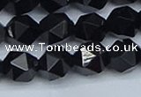 CNG7353 15.5 inches 12mm faceted nuggets Black agate beads