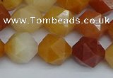 CNG7362 15.5 inches 10mm faceted nuggets yellow jade beads