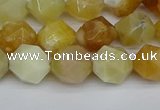 CNG7366 15.5 inches 8mm faceted nuggets yellow opal beads