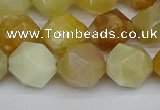 CNG7367 15.5 inches 10mm faceted nuggets yellow opal beads