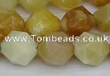 CNG7368 15.5 inches 12mm faceted nuggets yellow opal beads