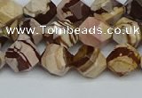 CNG7381 15.5 inches 8mm faceted nuggets zebra jasper beads