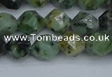 CNG7386 15.5 inches 8mm faceted nuggets African turquoise beads