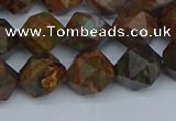 CNG7391 15.5 inches 8mm faceted nuggets green opal beads