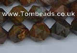 CNG7391 15.5 inches 8mm faceted nuggets green opal beads