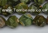 CNG7397 15.5 inches 10mm faceted nuggets rhyolite gemstone beads