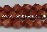 CNG7401 15.5 inches 8mm faceted nuggets goldstone beads