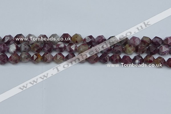 CNG7411 15.5 inches 8mm faceted nuggets tourmaline beads