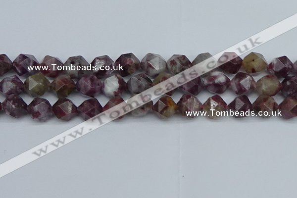 CNG7413 15.5 inches 12mm faceted nuggets tourmaline beads