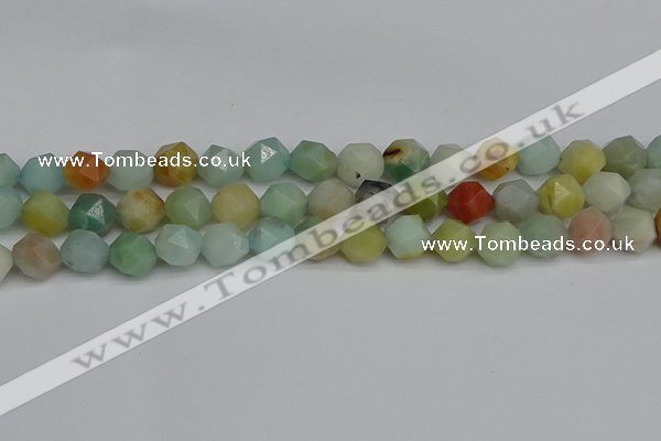 CNG7417 15.5 inches 10mm faceted nuggets amazonite beads