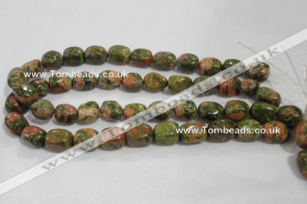 CNG742 15.5 inches 15*18mm nuggets unakite beads wholesale