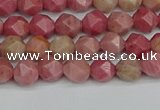 CNG7420 15.5 inches 6mm faceted nuggets rhodochrosite beads