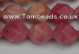 CNG7423 15.5 inches 12mm faceted nuggets rhodochrosite beads