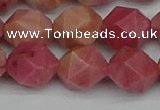 CNG7423 15.5 inches 12mm faceted nuggets rhodochrosite beads