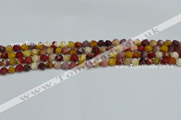 CNG7425 15.5 inches 6mm faceted nuggets mookaite beads