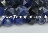 CNG7436 15.5 inches 8mm faceted nuggets sodalite gemstone beads