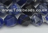 CNG7437 15.5 inches 10mm faceted nuggets sodalite gemstone beads