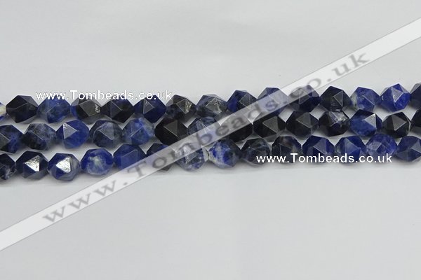 CNG7437 15.5 inches 10mm faceted nuggets sodalite gemstone beads