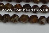 CNG7440 15.5 inches 6mm faceted nuggets bronzite gemstone beads