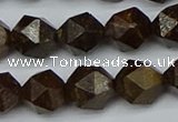 CNG7442 15.5 inches 10mm faceted nuggets bronzite gemstone beads