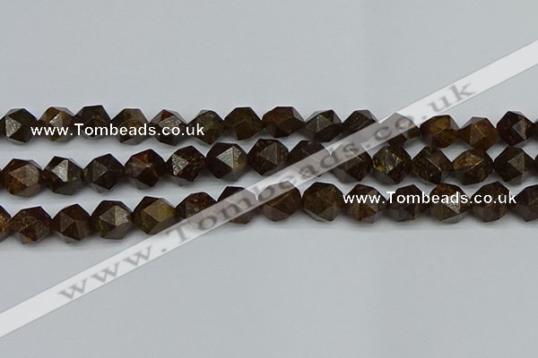 CNG7443 15.5 inches 12mm faceted nuggets bronzite gemstone beads