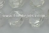 CNG7450 12*16mm - 15*20mm faceted freeform white crystal beads