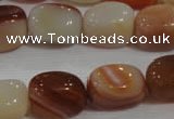 CNG746 15.5 inches 13*18mm nuggets line agate beads wholesale
