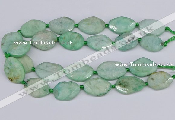 CNG7464 15.5 inches 20*25mm - 25*35mm faceted freeform amazonite beads